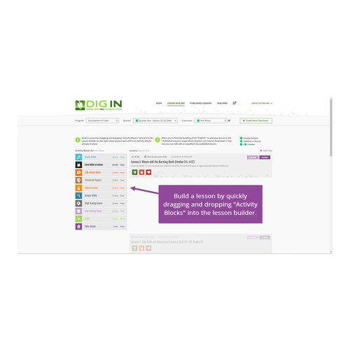 DIG IN CURRICULUM LOG IN visual data 6