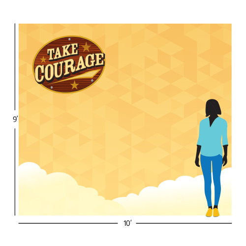 Team Family Year 1: Fall Take Courage! Photo-Op Fabric Backdrop (10 ft x 9 ft) Group Publishing