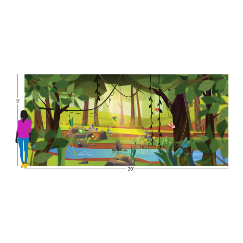 Team Family Summer Adventure Insta-Theme Fabric Backdrop