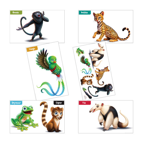Rainforest Falls VBS Giant Bible Memory Buddy Poster Pack (set of 6) (3 ft. x 5 ft.)