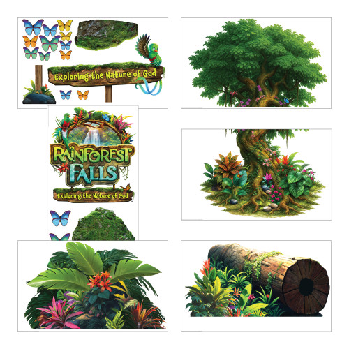 Rainforest Falls VBS Giant Decorating Poster Pack (set of 6) (3 ft. x 5 ft.) Group Publishing