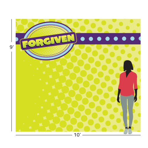 Team Family Year 3: Easter Forgiven Photo-Op Fabric Backdrop