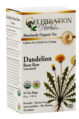 Dandelion Root Raw ~ 24 Teabags ~ Organic