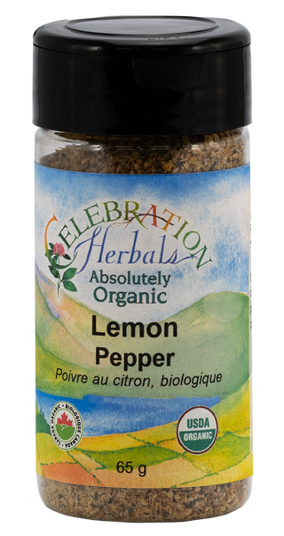 Lemon Pepper ~ Bottled Spice Blend ~ Organic ~ 65g