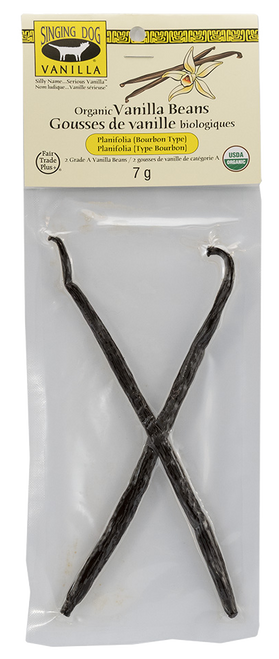 Vanilla Beans Indonesian ~ Whole ~ Organic ~ 2 ct