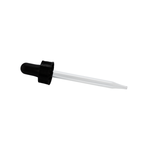 Dropper Black 18-400 neck, 2.6 in pipette ~ 6 CT