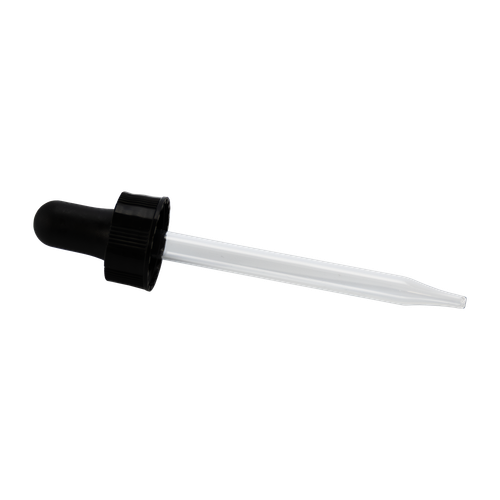 Dropper Black 24-400 neck, 4.25 in pipette ~ 6 CT