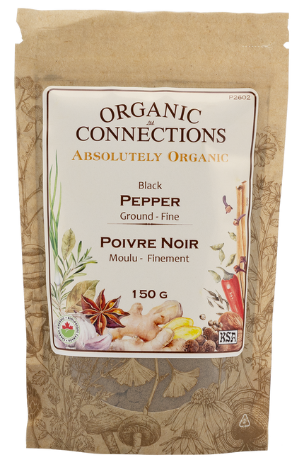 Pepper Black Ground Fine ~ Retail Pack Bulk ~ Organic ~ 150g