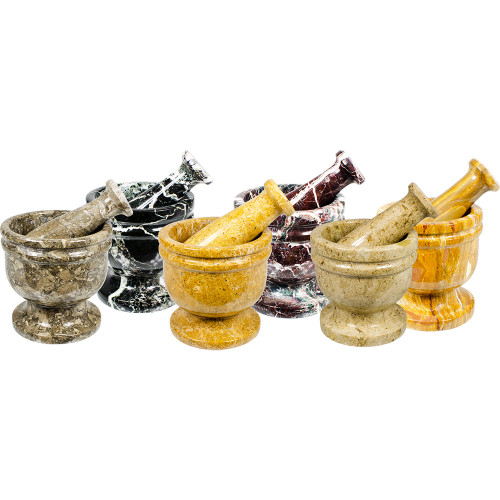 Mortar & Pestle - Marble (random colour) - 4"