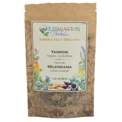 Yarrow Flowers Cut & Sifted ~ Bulk Pouch ~ Organic ~ 40g
