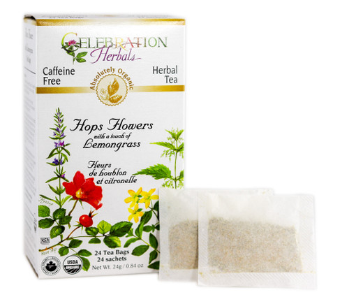 Hops w Lemongrass Tea Blend ~ 24 Teabags ~ Organic