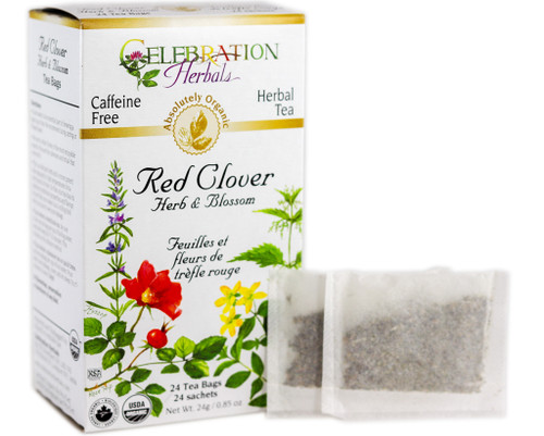 Red Clover Leaf & Flower ~ 24 Teabags ~ Organic