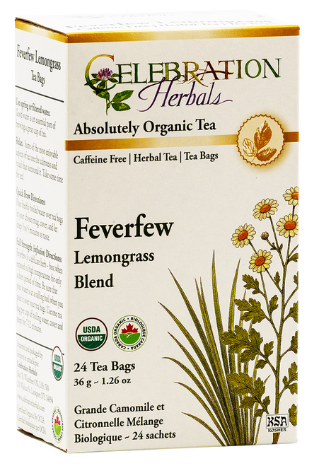 Feverfew Lemongrass Blend ~ 24 Teabags ~ Organic