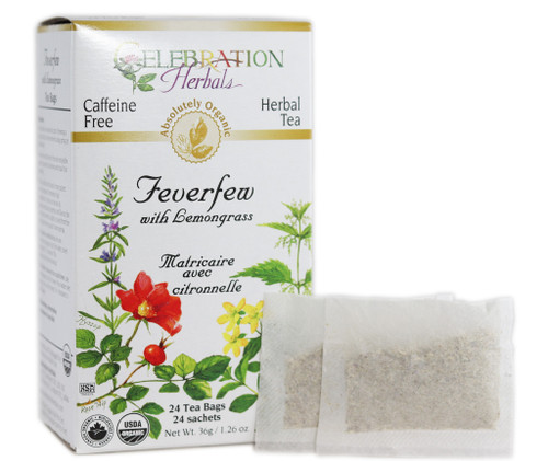 Feverfew Lemongrass Blend ~ 24 Teabags ~ Organic