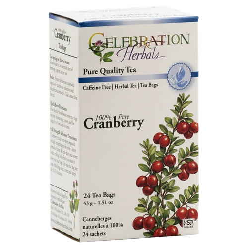 Cranberry 100% Pure ~ 24 Teabags ~ Pure Quality