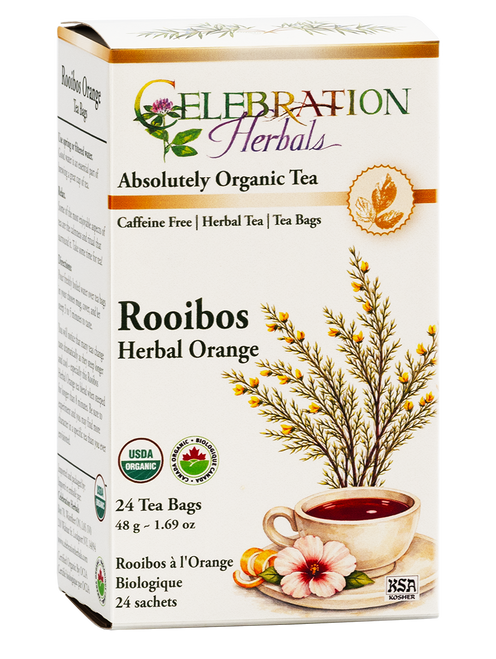 Rooibos Herbal Orange Tea Blend ~ 24 Teabags ~ Organic