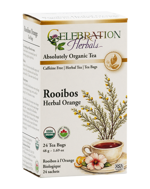 Rooibos Herbal Orange Tea Blend ~ 24 Teabags ~ Organic
