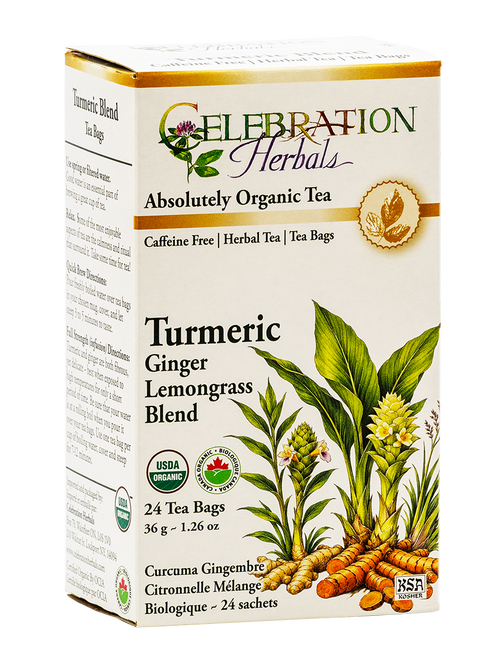 Turmeric Ginger Lemongrass Blend ~ 24 Teabags ~ Organic