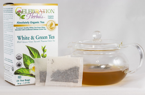 Tea White & Green Blend ~ 24 Teabags ~ Organic