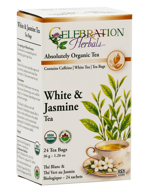 Tea White & Jasmine Blend ~ 24 Teabags ~ Organic