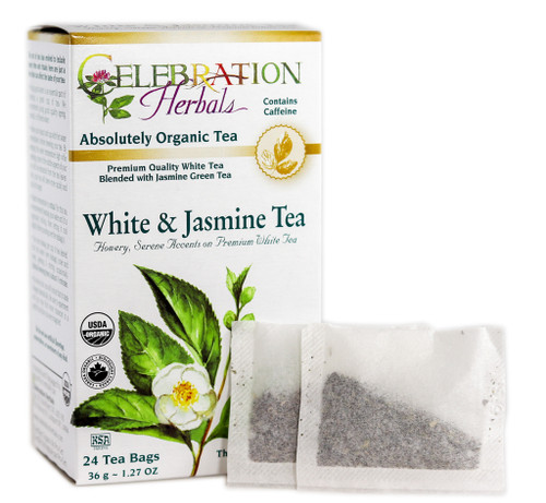 Tea White & Jasmine Blend ~ 24 Teabags ~ Organic