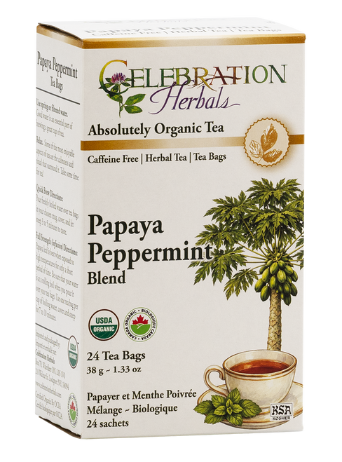 Papaya Peppermint Blend ~ 24 Teabags ~ Organic