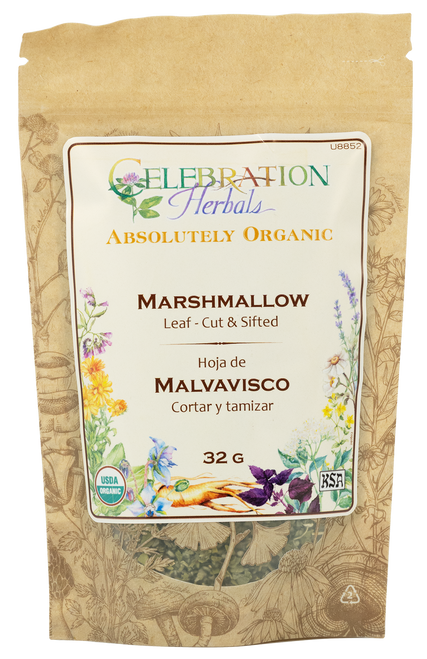 Marshmallow Leaf Cut &amp; Sifted ~ Bulk Pouch ~ Organic ~ 32g