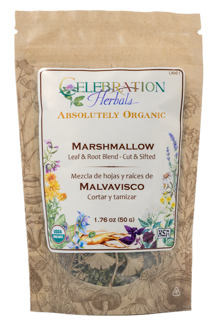 Marshmallow Leaf and Root ~ Cut & Sifted ~ Bulk Pouch ~ Organic ~ 50g