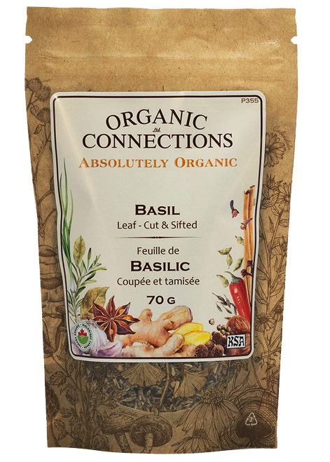 Basil Leaf C/S ~ Retail Pack Bulk ~ Organic ~ 70 g