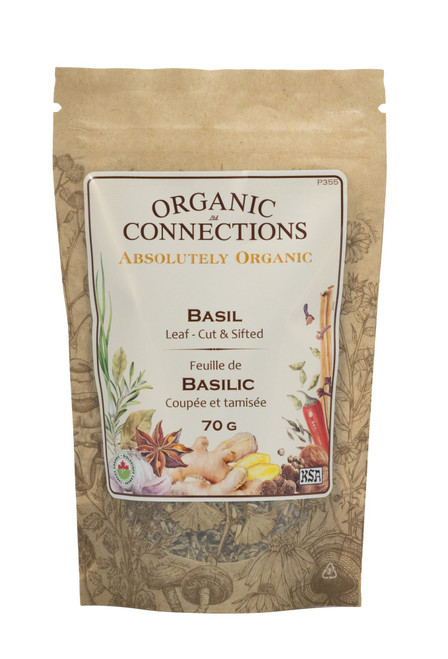Basil Leaf C/S ~ Retail Pack Bulk ~ Organic ~ 70 g