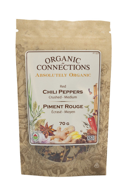 Chili Peppers Medium Flakes ~ Retail Pack Bulk ~ Organic ~ 70 g