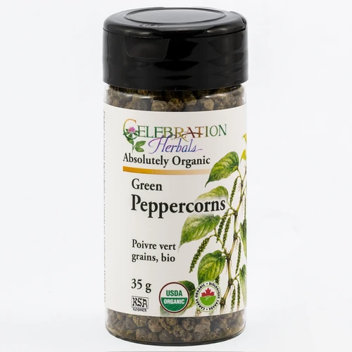 Peppercorns Green  ~ Bottled Spice ~ Organic ~ 35g