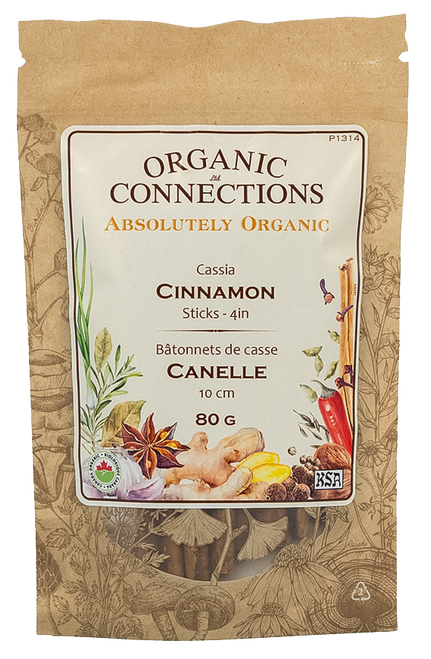 Cinnamon Standard (3-4% Oil) Sticks 4" ~ Retail Pack Bulk ~ Organic ~ 80 g