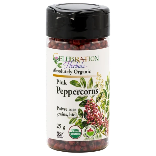 Peppercorns Pink  ~ Bottled Spice ~ Organic ~ 25g