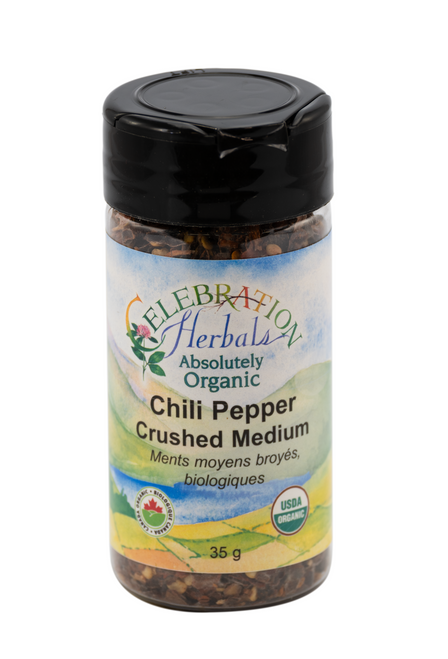 Chili Peppers Medium Flakes ~ Bottled Spice ~ Organic ~ 35 g