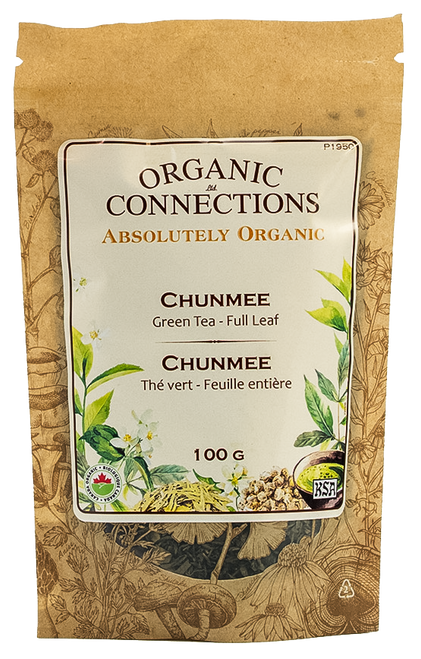 Tea Green Chinese (Chunmee) Full Leaf ~ Retail Pack Bulk ~ Organic ~ 100 g