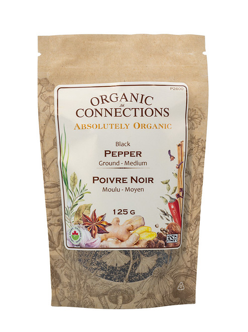 Pepper Black 28 mesh ~ Retail Pack Bulk ~ Organic ~ 125 g