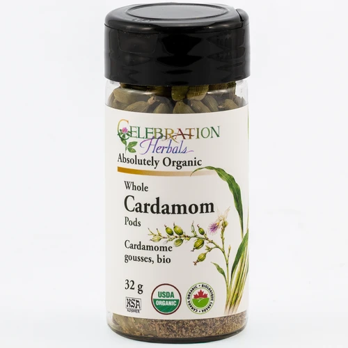 Cardamom Pods Whole ~ Bottled Spice ~ Organic ~ 32g