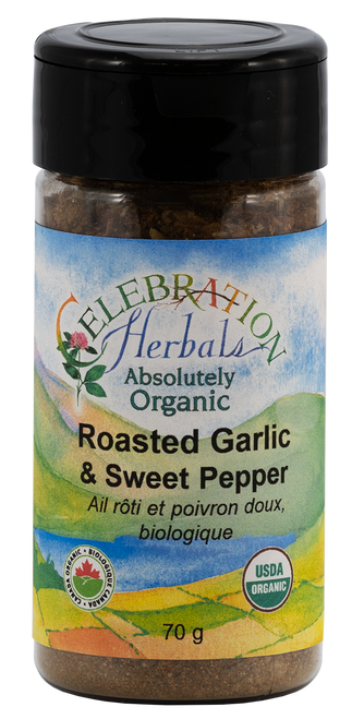 Roasted Garlic & Sweet Pepper ~ Bottled Spice Blend ~ Organic ~ 70g