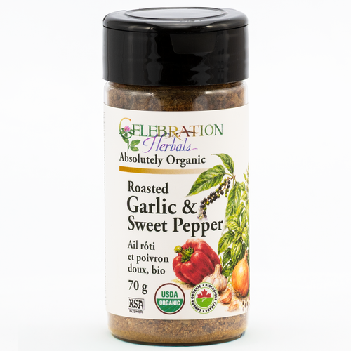Roasted Garlic & Sweet Pepper ~ Bottled Spice Blend ~ Organic ~ 70g