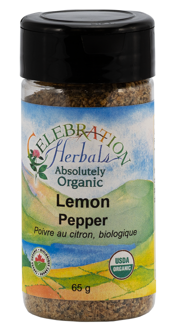 Lemon Pepper ~ Bottled Spice Blend ~ Organic ~ 65g
