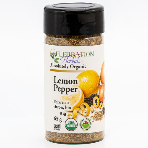 Lemon Pepper ~ Bottled Spice Blend ~ Organic ~ 65g