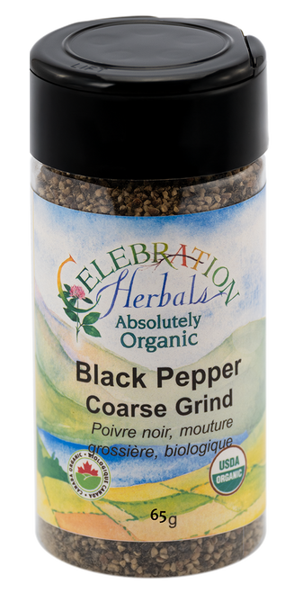 Black Pepper Coarse Grind ~ Bottled Spice ~ Organic ~ 65g