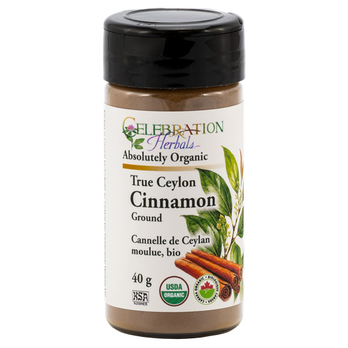 Cinnamon Ceylon Ground ~ True/Sweet Cinnamon ~ Bottled Spice ~ Organic ~ 40g