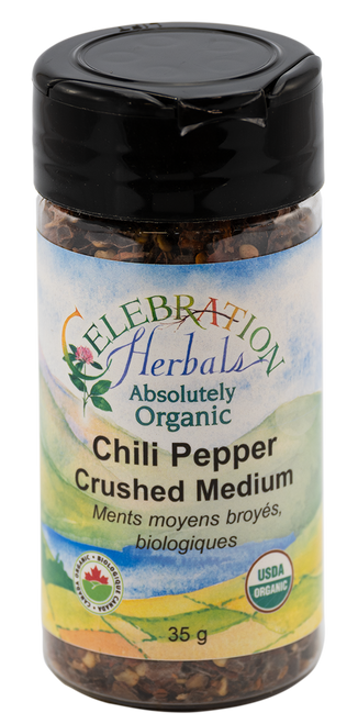 Chili Peppers Mild Flakes ~ Bottled Spice ~ Organic ~ 35 g