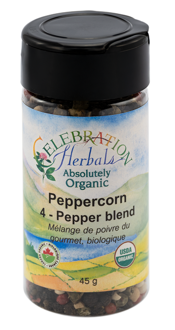 Peppercorn - 4 Pepper Blend  ~ Botted Spice Blend ~ Organic ~ 45g