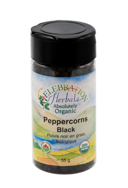 Pepper Black Whole ~ Bottled Spice ~ Organic ~ 55 g