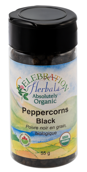 Peppercorns Black ~ Bottled Spice ~ Organic ~ 55g