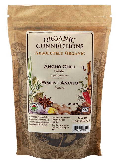 Chili Peppers Ancho Powder ~ Bulk ~ Organic ~ 1 LB