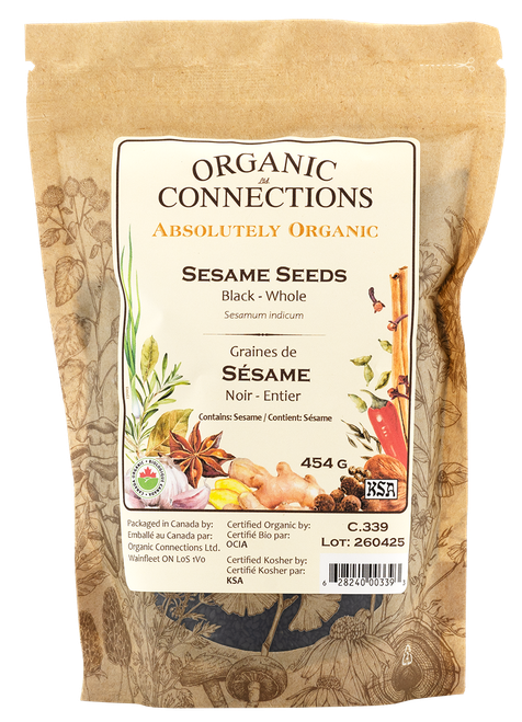 Sesame Seed Black Whole ~ Bulk ~ Organic ~ 454g